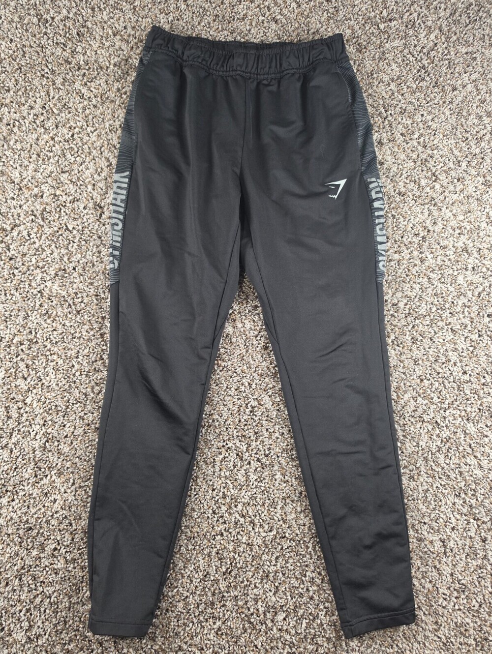 Gymshark Jogger Pants Men S Black Slim Tapered Arrival Knit Pockets Gym Running